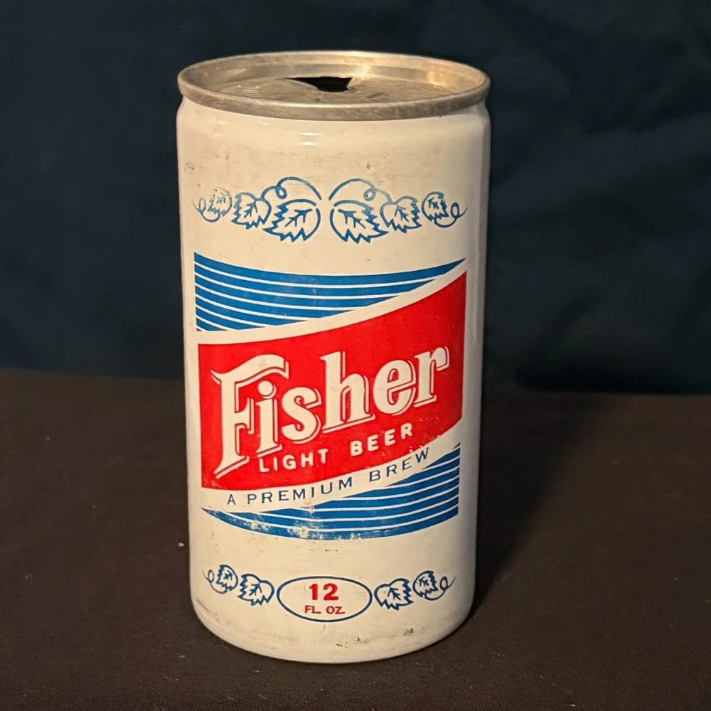 Fisher Light vintage Beer can